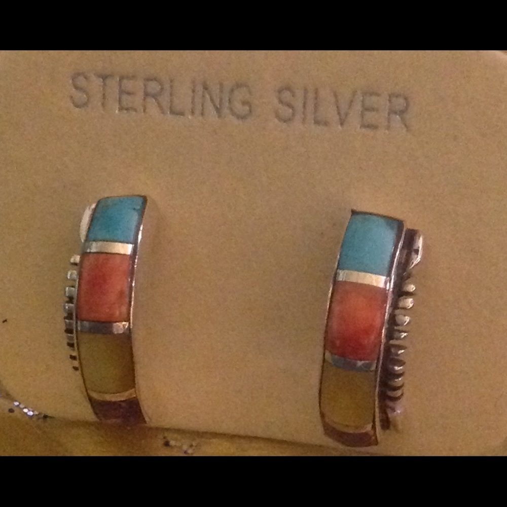 Native Indian multi stone earrings